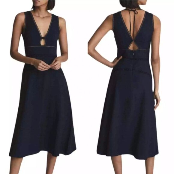 Reiss Leena Crochet Inset Dress